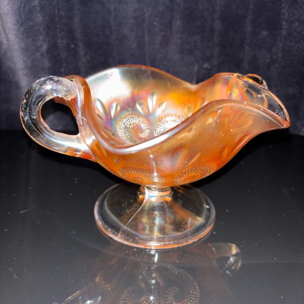 Elegant Orange Glass Art Bowl